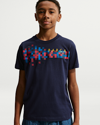 FC Barcelona Big Kids' Nike Soccer T-Shirt. Nike.com